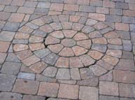 brick pavers in circle pattern